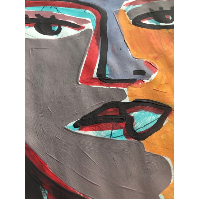 2020s “The Egyptian” Original Painting by Cassandra Auker, Acrylic on Paper For Sale - Image 5 of 6