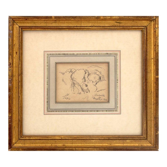 Robert Philipp "Rochelle in Hospital" Ink, 1971 For Sale