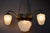 Art Deco Brass and Frosted Pressed Glass Chandelier, 1920s For Sale - Image 4 of 18