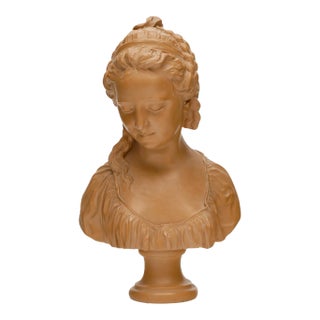 French Antique Terracotta Bust For Sale