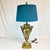 Mid 20th Century Vintage Art Deco Hollywood Regency Chippendale Winged Nike Greek Goddess Brass Table Lamp, New Pleated Shade For Sale - Image 5 of 14