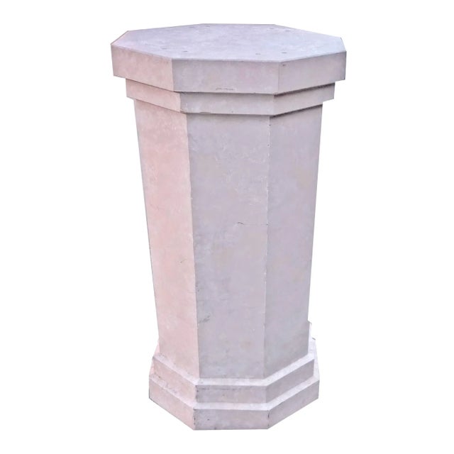 At 42" tall this Postmodern pedestal column style center table has a number of uses including: a bistro table style...