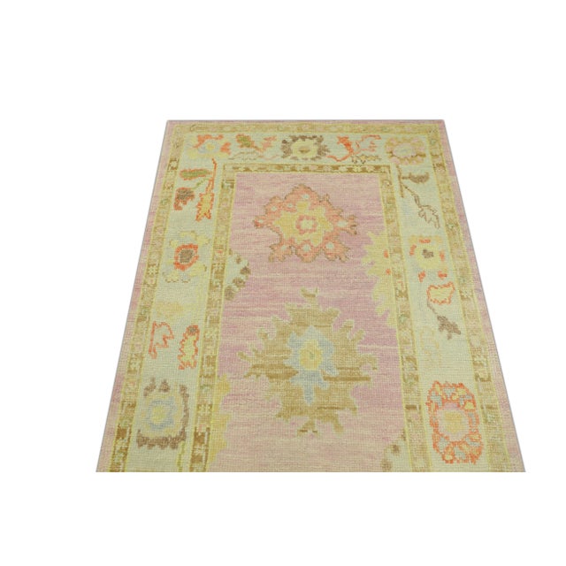 Turkish Modern Turkish Oushak Rug 3'1" x 12' For Sale - Image 3 of 6