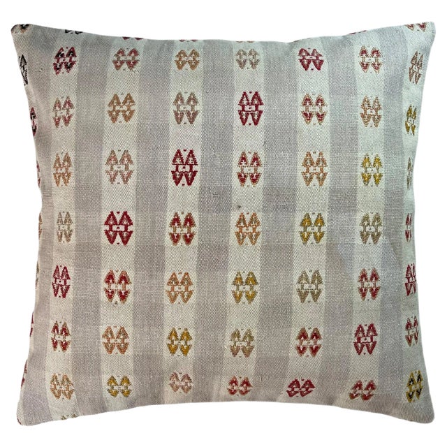 Anatolian Handwoven Kilim Cushion Cover For Sale
