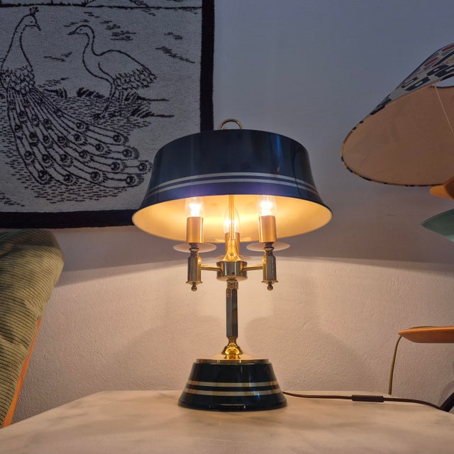 Green Brass Bankers Typ 72 Table Lamp from Nya Öia, Sweden, 1960s For Sale - Image 10 of 12