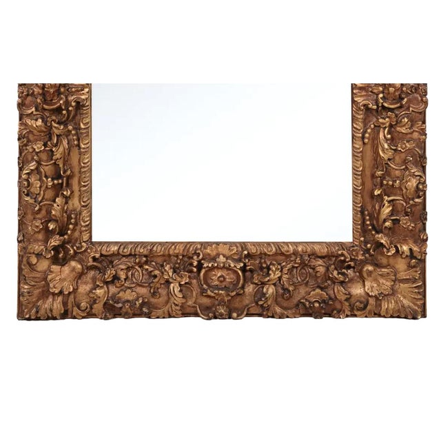 Late 20th Century A Rococo-Style, Hand-Carved, Gilded Crown Mirror For Sale - Image 5 of 9