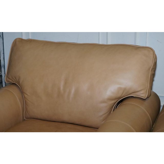 Latte Brown Leather Armchairs from Multiyork England, Set of 2 For Sale - Image 11 of 18