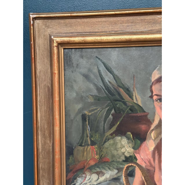 Philippe De Rougemont, Seated Woman, 1920s, Oil on Panel, Framed For Sale - Image 15 of 17