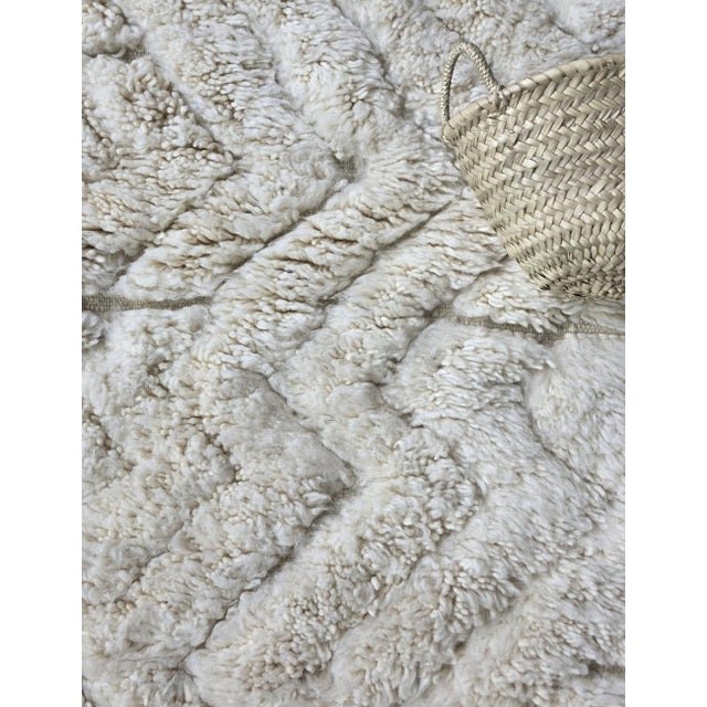 White White Moroccan Runner Rug - 6.3 X 2.3 Ft For Sale - Image 8 of 8