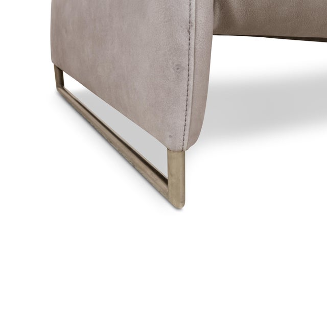 Ramon Leather Two-Seater Gray Sofa from Koinor For Sale - Image 4 of 11