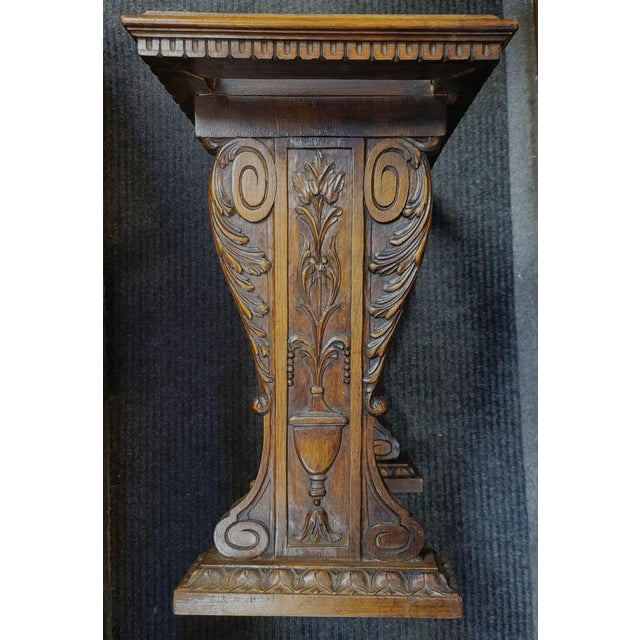Traditional Late 19th Century Italianate Walnut and Black Marble Side Table For Sale - Image 3 of 8