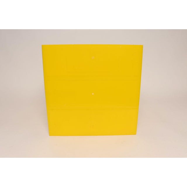Vintage Yellow Acrylic Storage Cube With Three White Drawers After Joe Colombo For Sale In New York - Image 6 of 18