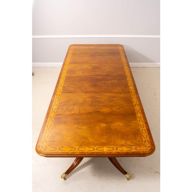 English Adams Paint Decorated Border Dining Room Table For Sale - Image 10 of 18