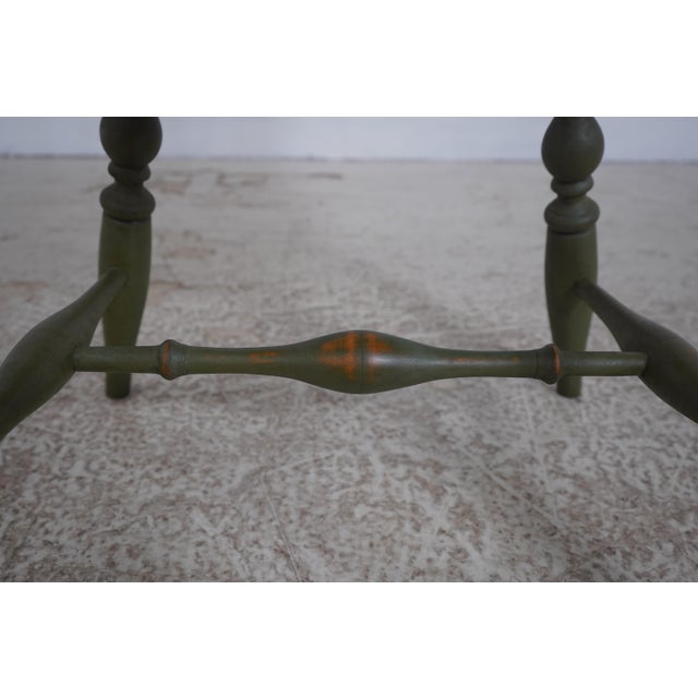 Bench Made Green Painted Loop Back Windsor Armchair For Sale - Image 15 of 18