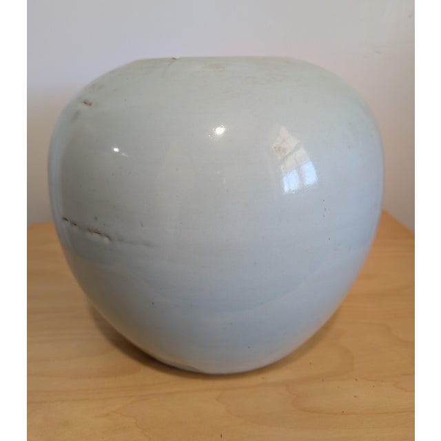Mid 19th Century A Large Antique Chinese Celadon Blue and White Peafowl Ginger Jar For Sale - Image 5 of 8