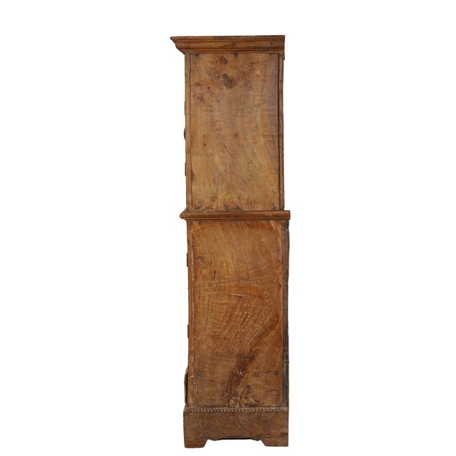 Indian Antique Indian Carved Teakwood/Fruitwood Armoire For Sale - Image 3 of 9