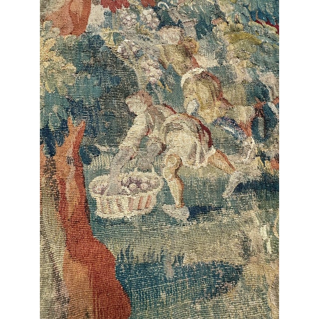 Very Large 19th Century Antique French Verdure Tapestry For Sale - Image 13 of 15