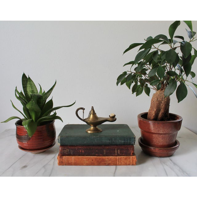 Vintage Brass Genie-Style Oil Lamp For Sale - Image 9 of 9
