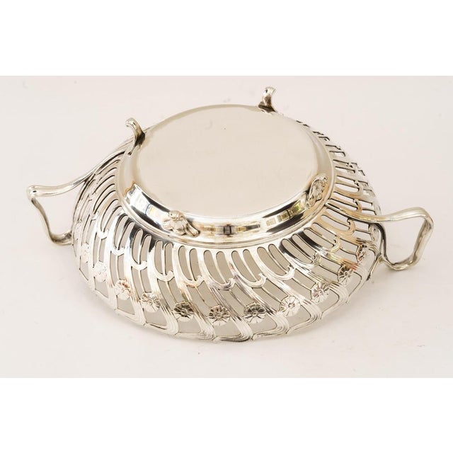 Silver Art Deco Fruit Bowl Vienna Around 1920s For Sale - Image 8 of 9