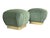 Forest Green 1970’s Hollywood Regency Karl Springer Style Poufs Stools in Green Mohair - A Pair For Sale - Image 8 of 13