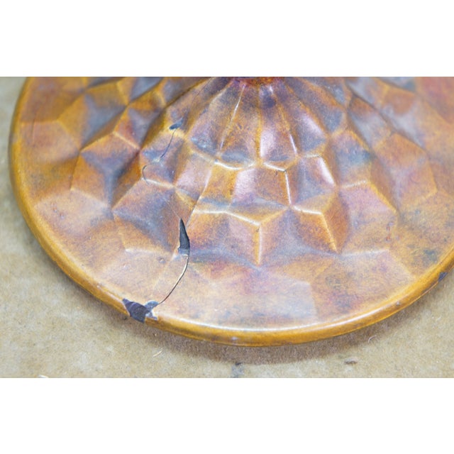 Vintage Amethyst Glass Bronzed Shell Stone Urns Folk Art Mosaic Lidded Chalices For Sale - Image 11 of 13