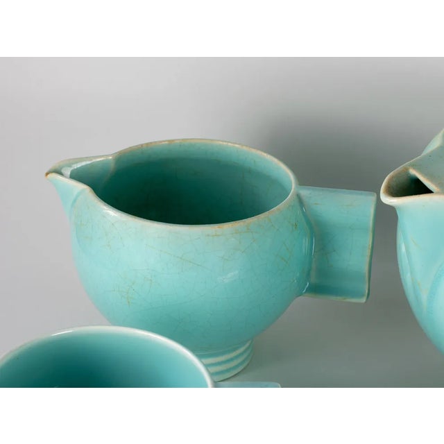Ceramic Art Deco Glazed Earthenware Tea Set from Villeroy & Boch, 1920s, Set of 8 For Sale - Image 7 of 13