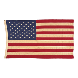 Vintage Cotton Embroidered American Flag