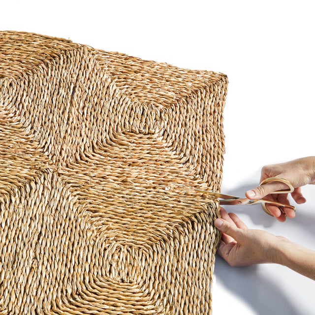 Rush House for Chairish Original Seagrass Rug with Individual Squares and Sew Kit For Sale - Image 6 of 11