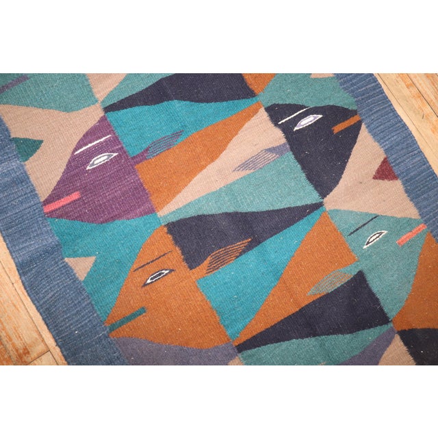 Late 20th Century Peruvian Fish Textile For Sale In New York - Image 6 of 9