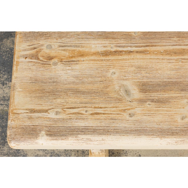 Late 19th Century Late 19th Century French Provincial Bleached Pine Monastery Dining Table For Sale - Image 5 of 18