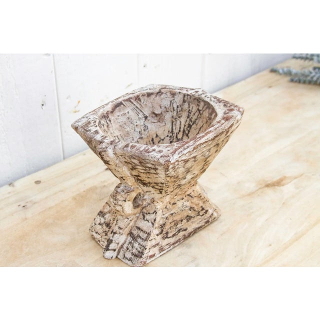 19th Century Wooden Carved Tribal Candle Holder-Rana For Sale - Image 5 of 8