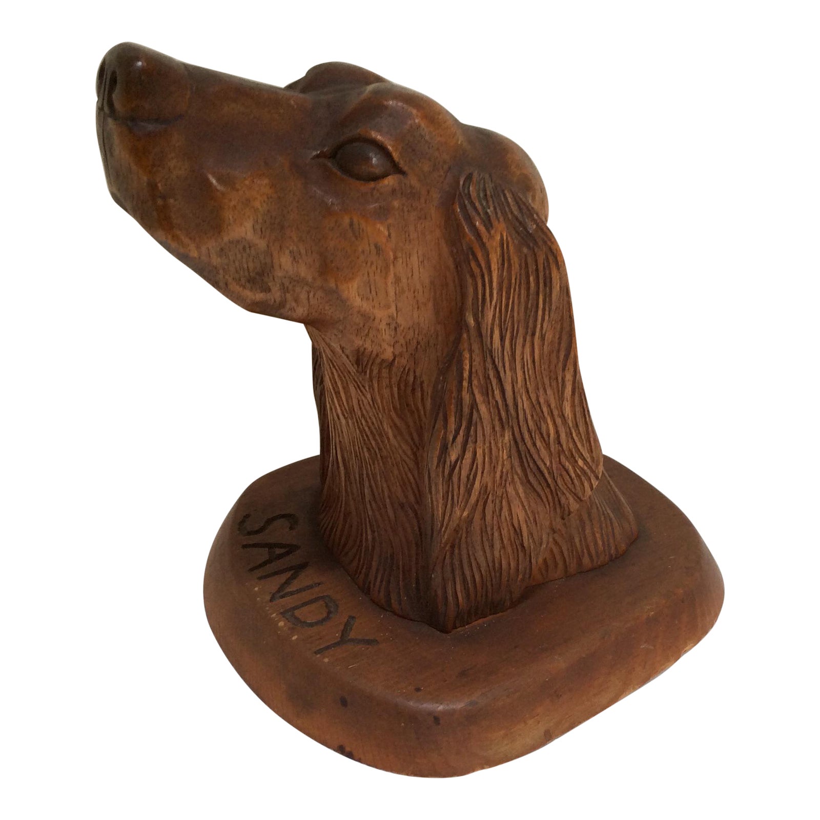 Carved Wood Dog Head Wall Mount Chairish