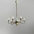 Mid-Century Modern Mid-Century Modern Italian Chandelier in Glass and Green Metal, 1950s For Sale - Image 3 of 16