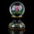 Mid-Century Modern Murano Millefiori Wild Flowers With Painted Pedestal Base Italian Art Glass Vintage Paperweight For Sale - Image 3 of 7