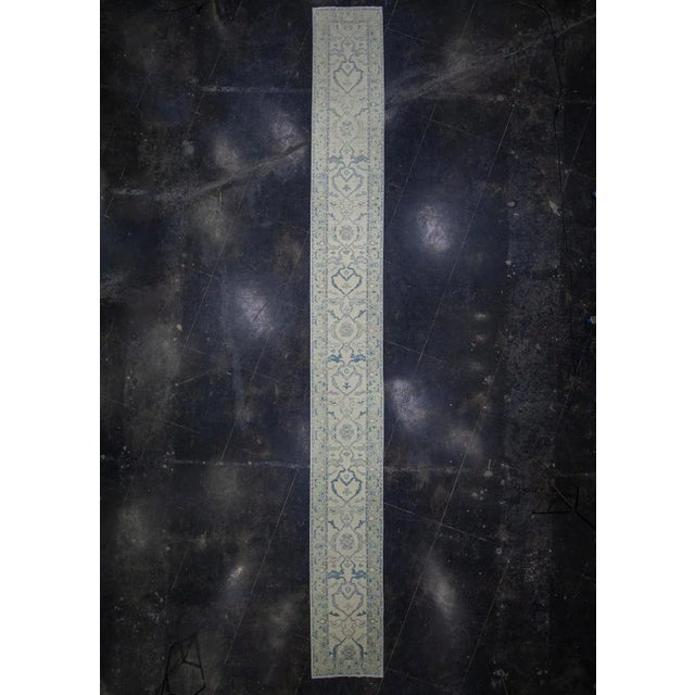 Turkish Oushak Rug Runner 2'11" x 26'9" For Sale In Houston - Image 6 of 6