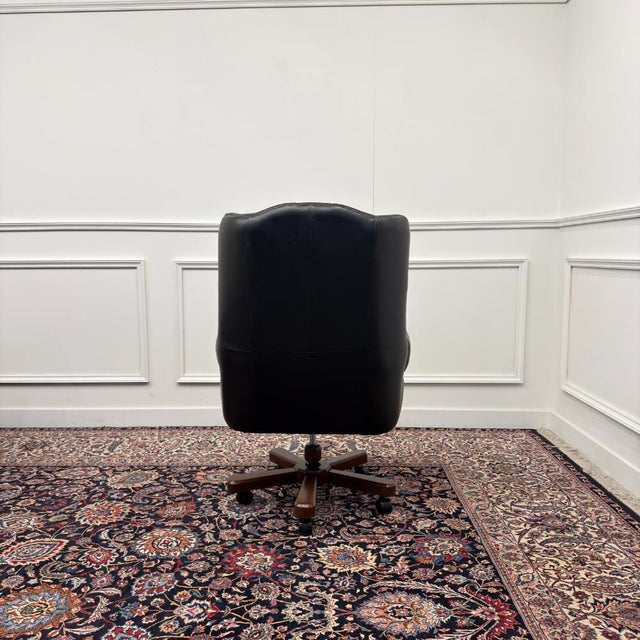 English Rochester Chesterfield Office Chair For Sale - Image 5 of 9