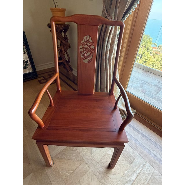 Asian Exquisite Vintage Asian Hardwood Dining Set For Sale - Image 3 of 13