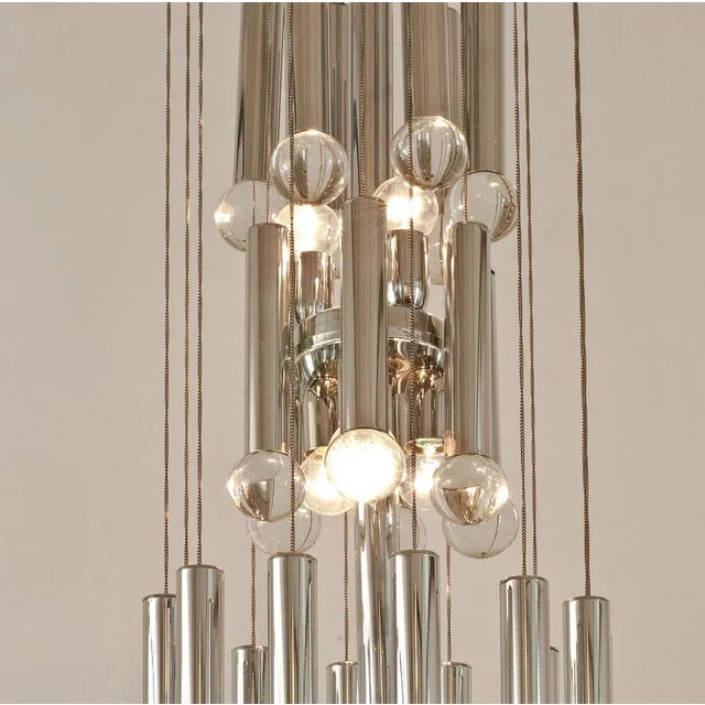 Ceiling Lamp with Glass Balls by Gaetano Sciolari, 1970s For Sale - Image 3 of 5
