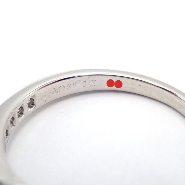 Contemporary Tiffany & Co. Platinum 0.59ctw Diamond Engagement Ring sz 5.25 For Sale - Image 3 of 12