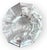 Glass Czechoslovakian Art Deco Paneled Crystal Perfume Bottle Frosted Crystal Stoppe For Sale - Image 7 of 13