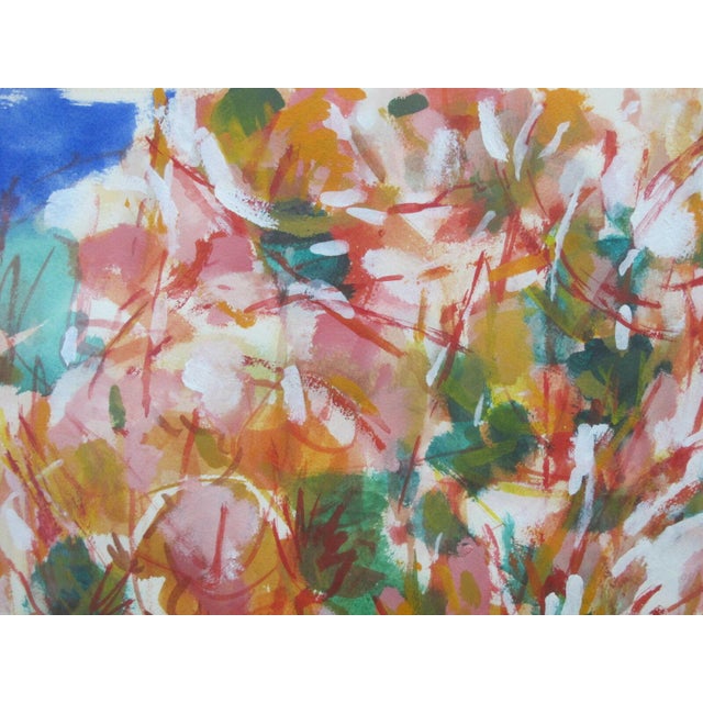 1960s David McCosh Abstract Watercolor Painting on Paper Red Canyon Pacific Nw 1965 For Sale - Image 5 of 9