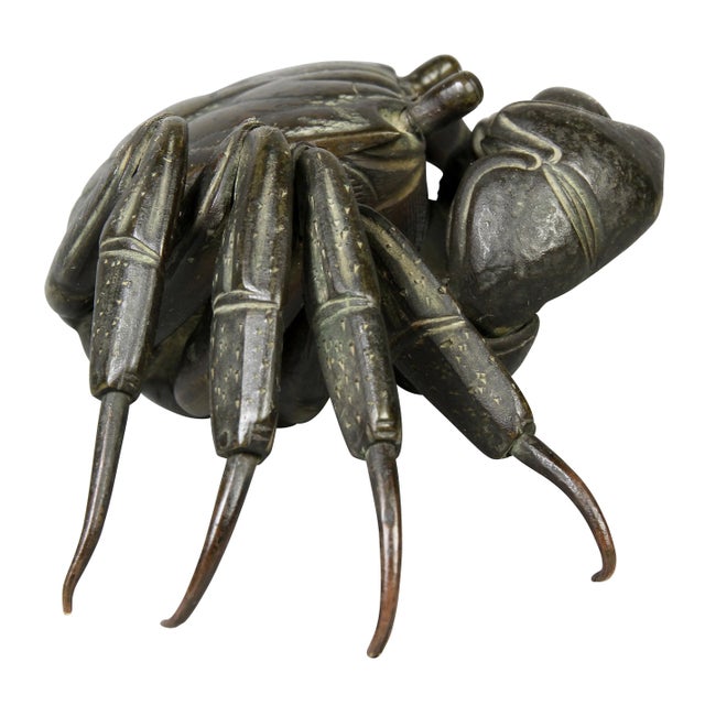 Japanese Meiji Articulated Bronze Crab For Sale In Boston - Image 6 of 10