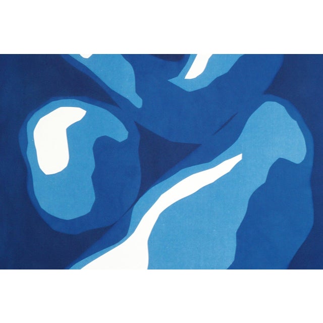 2020s 2026, Handamde MOnotype Cyanotype in Blue Tones, Balance Is Possible, Abstract Geometric For Sale - Image 5 of 8