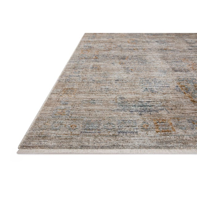 Traditional Jean Stoffer x Loloi Katherine Pebble / Ocean 2'-7" x 12'-0" Runner Rug For Sale - Image 3 of 10