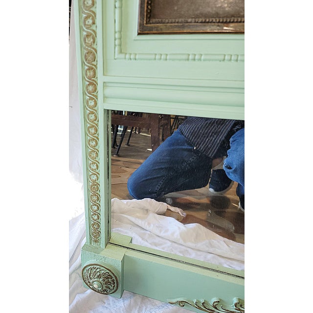 1920s Louis XVI Style Trumeau Mirror For Sale - Image 4 of 13