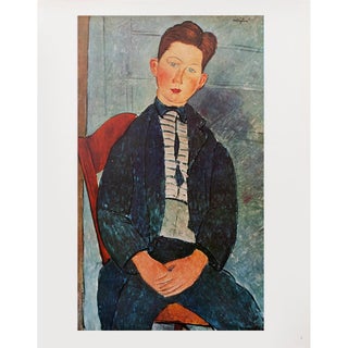 1940s After Amedeo Modigliani "Portrait of a Boy", First Edition Swiss Full-Color Print For Sale