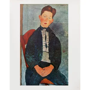 1940s After Amedeo Modigliani "Portrait of a Boy", First Edition Swiss Full-Color Print