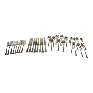 Antique R. Wallace & Son "Dauphine" Pattern Sterling Silver Flatware Service- 32 Pieces