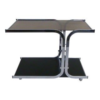 1970's Space Age Chrome Bar Cart For Sale