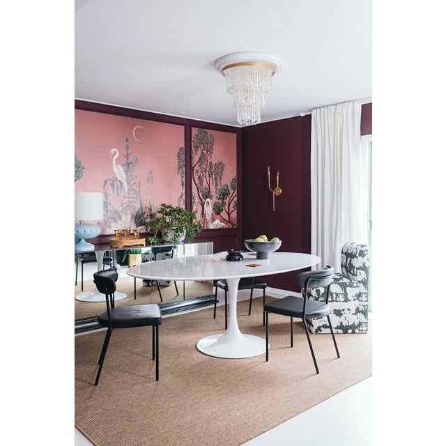 Vintage 1960s lucite three-teired, icicle/waterfall chandelier with brass plated fixture. There is an matte, antique...